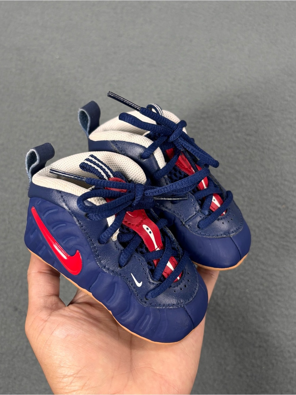 Nike Lil' Posite Pro Shoes Toddler Blue Red Lace Up Sneakers Size 3C